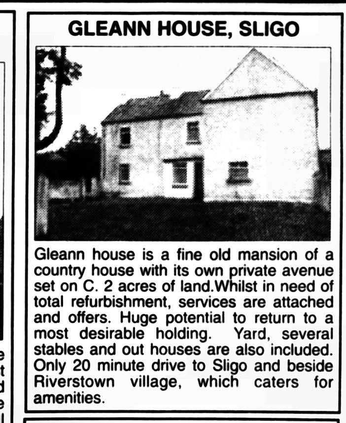 Gleann House, Charlestown — the Cassidy family home