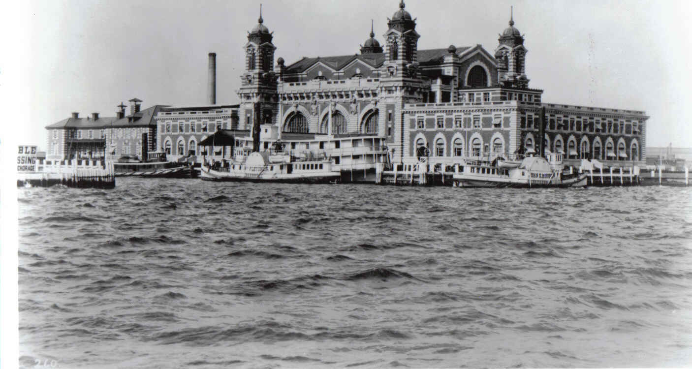 Historical photograph of Ellis Island, Port of New York